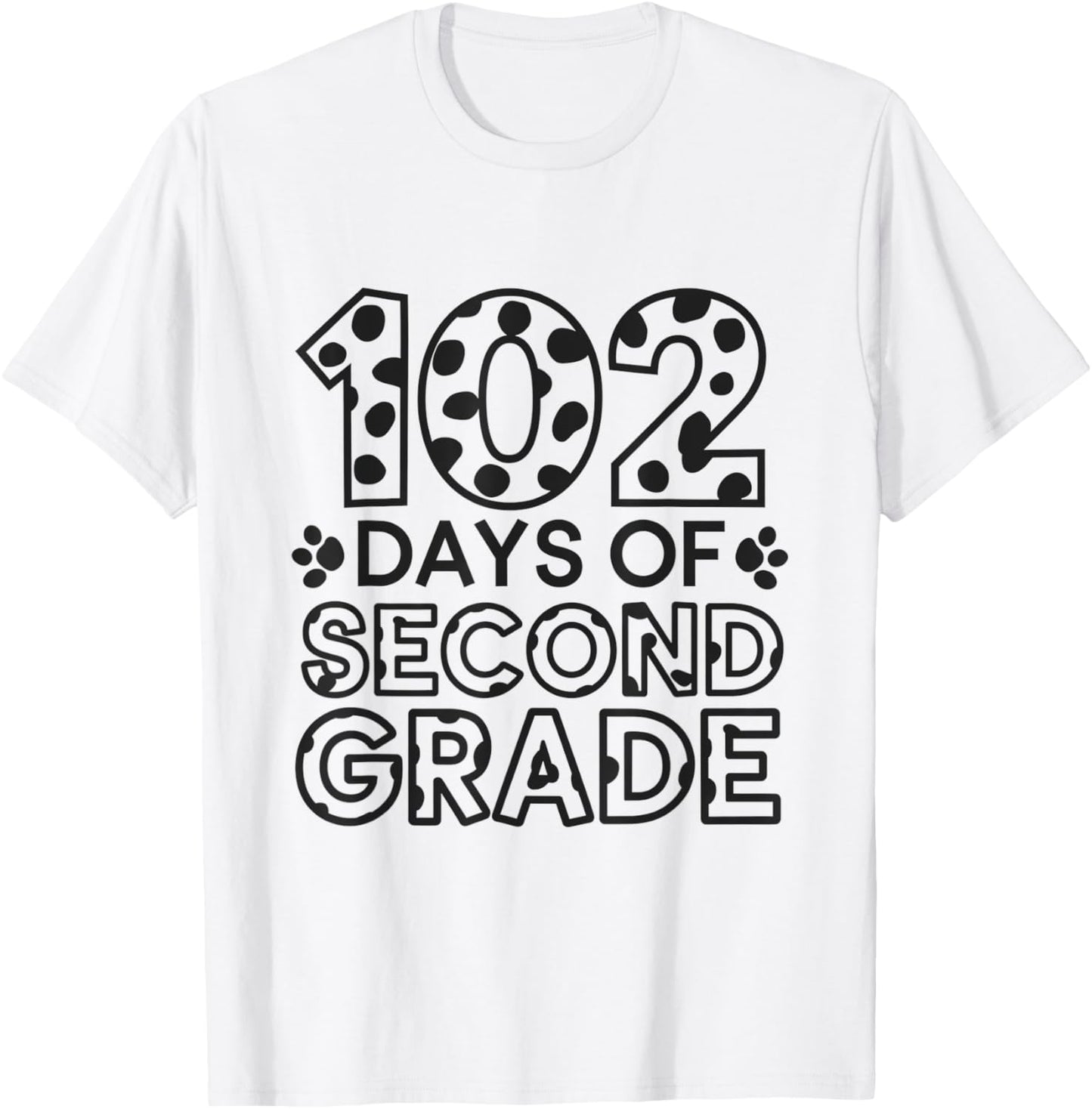 102 Day Of 2nd Grade Dalmatian Dog Lovers Student Or Teacher T-Shirt