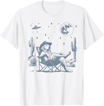 Howdy Golden Retriever Western Cowboy Vintage Dog Lovers T-Shirt