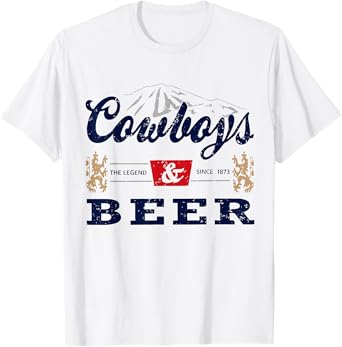 Cowboys And Beer Outfit For Women Rodeo Western Country T-Shirt
