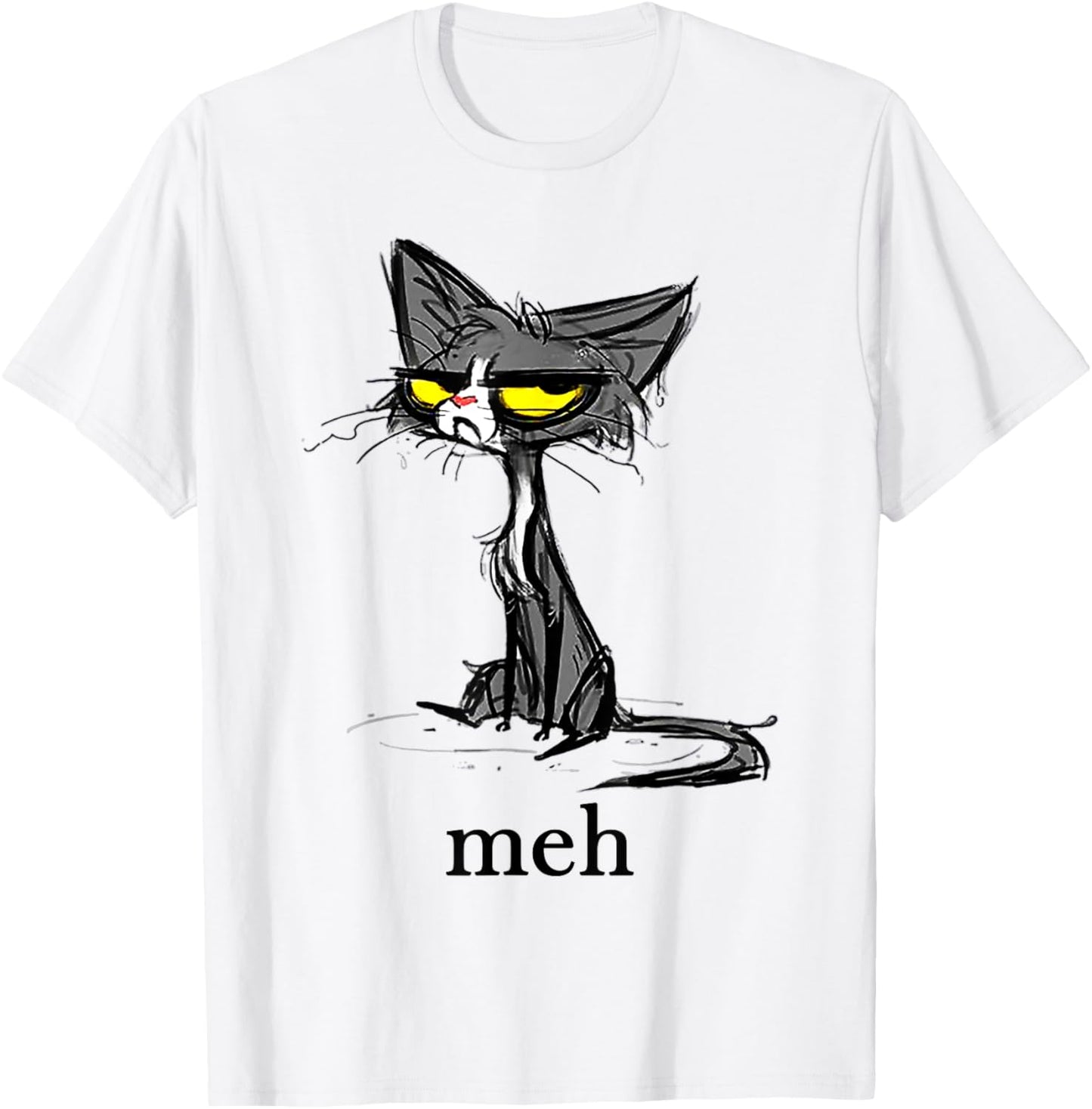 Funny Meh Cat Gift for Cat Lovers Idea T-Shirt