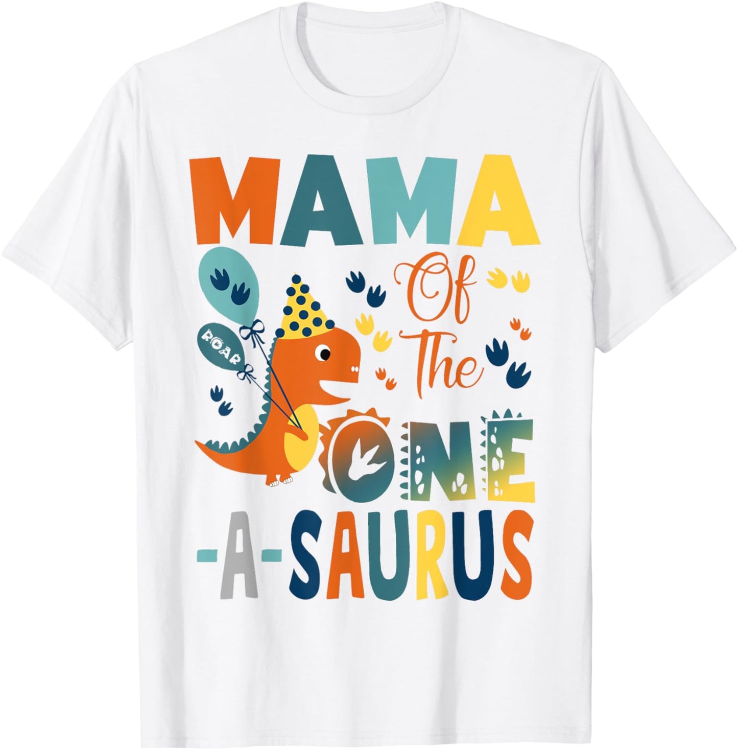 Mama Of The One-A-Saurus 2Nd Birthday Dinosaur Party T-Shirt