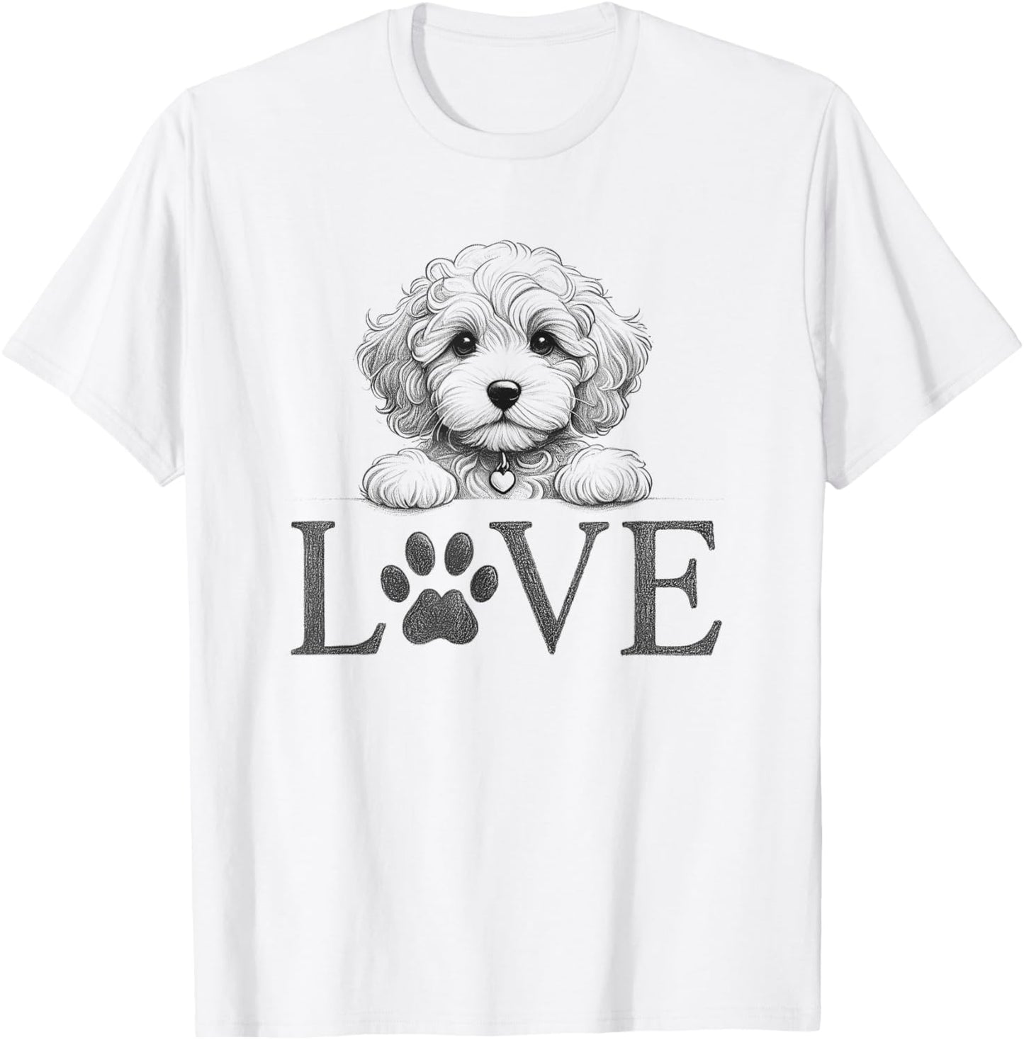 Cockapoo Dog Love Design T-Shirt