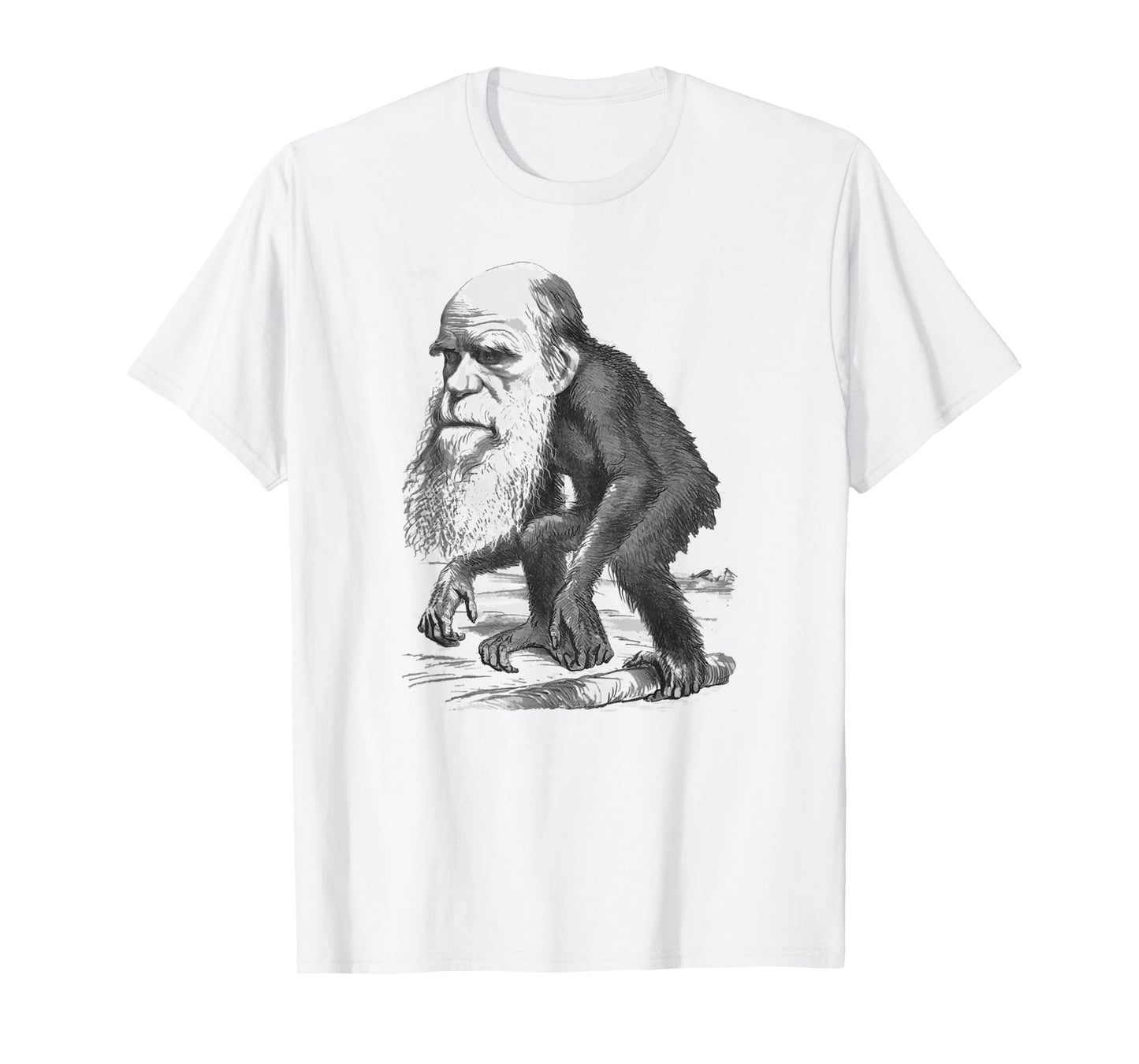 Charles Darwin Monkey Vintage Cartoon T-Shirt T-Shirt