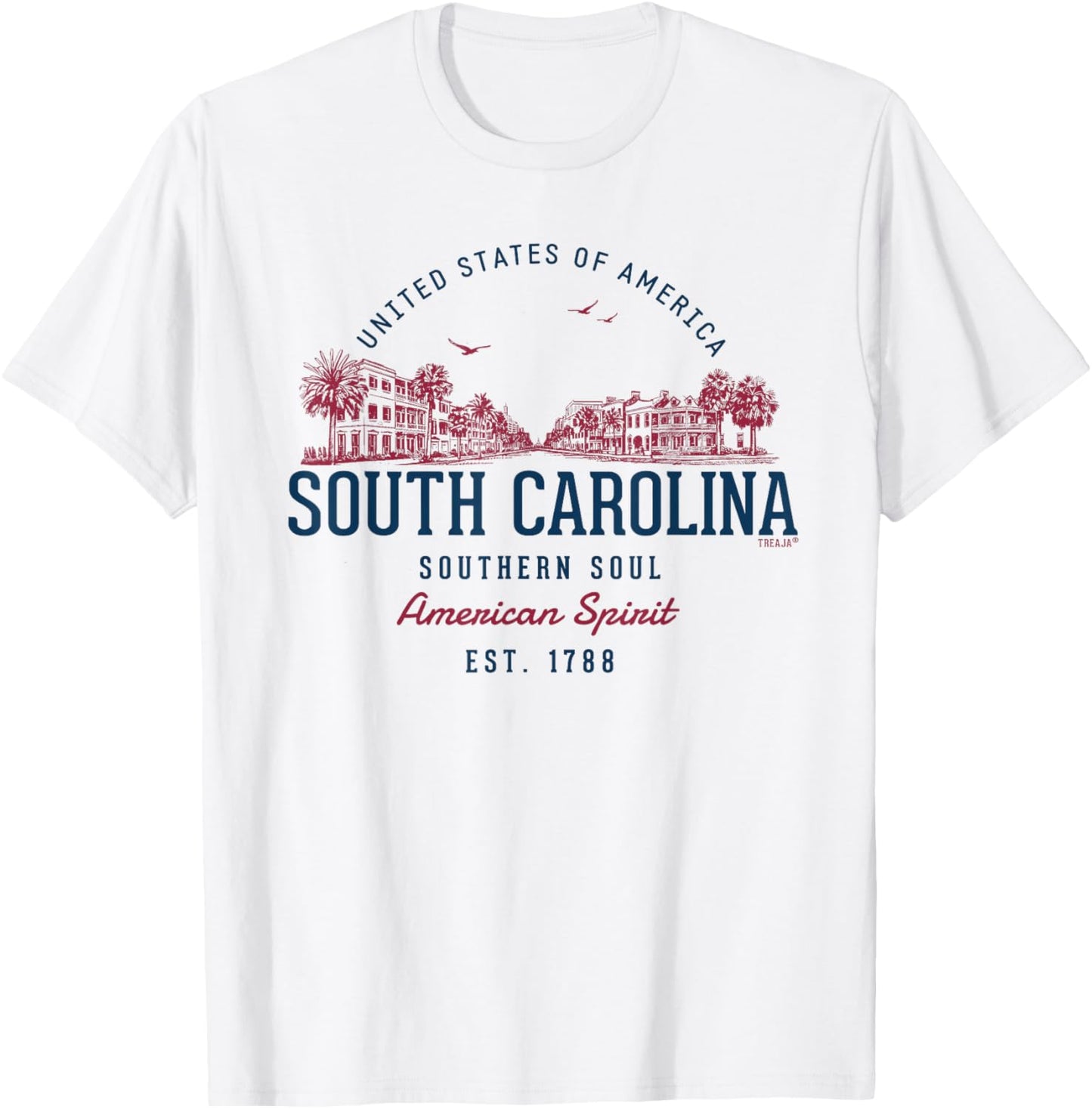Vintage-Looking Retro Styled South Carolina T-Shirt