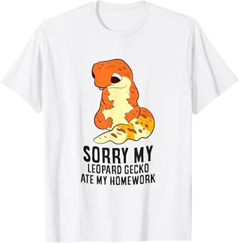 Leopard Gecko School My Leopard Gecko Ate My Homework T-Shirt