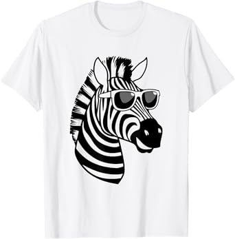Funny Zebra with Sunglasses T-Shirt