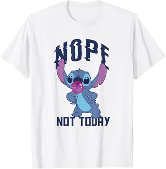 Disney Lilo & Stitch Nope Not Today Sassy Pose Chest Logo T-Shirt