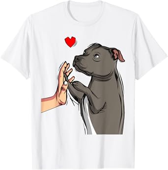 Staffordshire Bull Terrier Love Dog Mom Girls Womens Gift T-Shirt