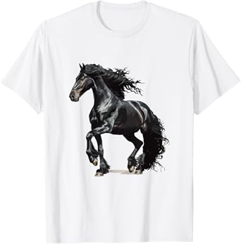 Vintage Friesian horse T-Shirt