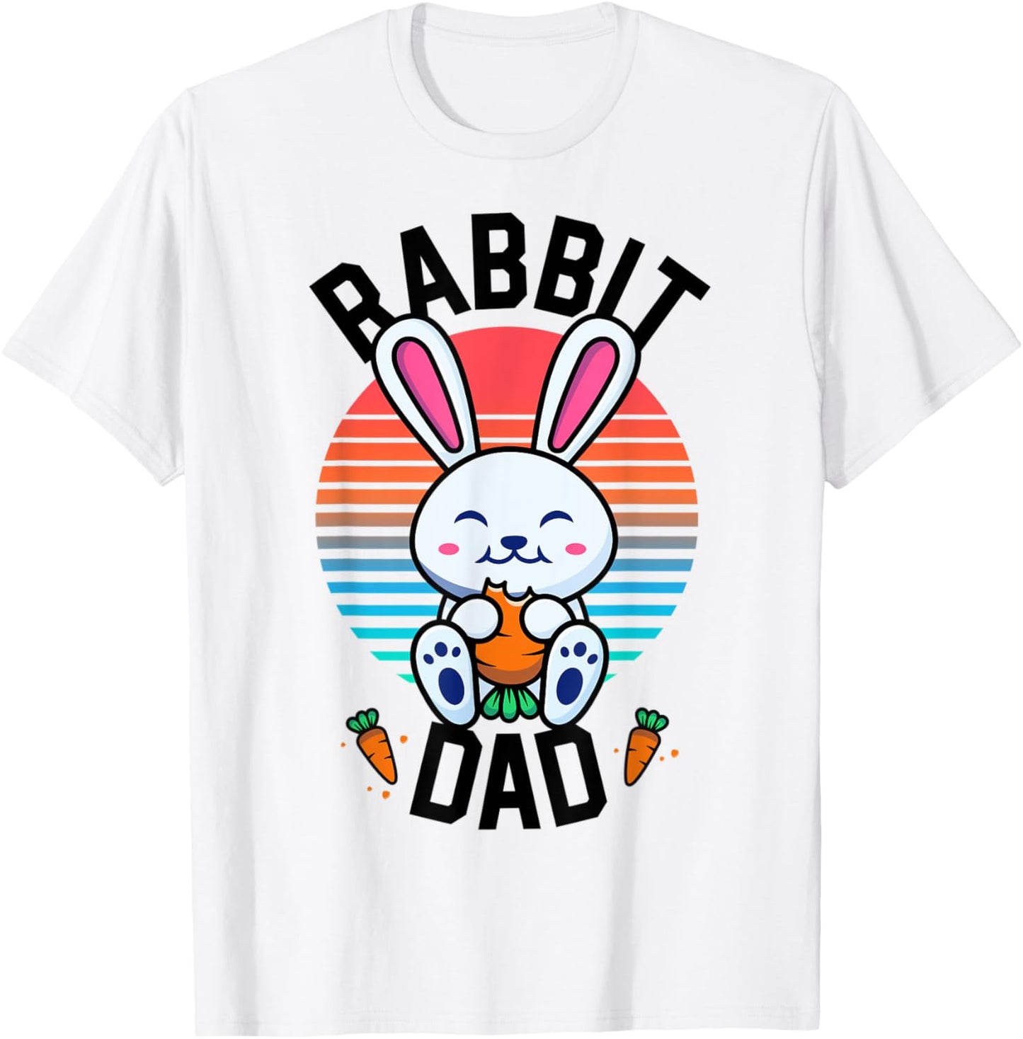 Rabbit Dad Bunny Shirt For Boys Men Rabbit Lover Gifts Pet T-Shirt