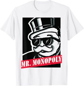Monopoly Rich Uncle Pennybags Graphic Logo Poster T-Shirt