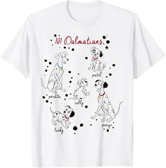 Disney 101 Dalmatians Puppy Names T-Shirt