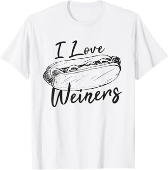 I love Weiners Hot Dog Shirt T-Shirt