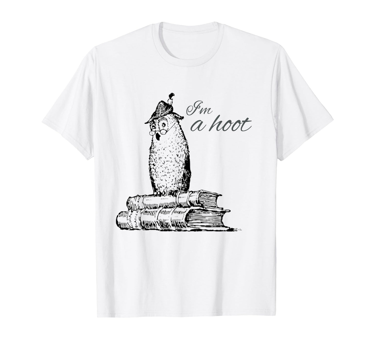 Funny Owl Shirts Unisex-Adults & Kids Grey Owl Print T-Shirt