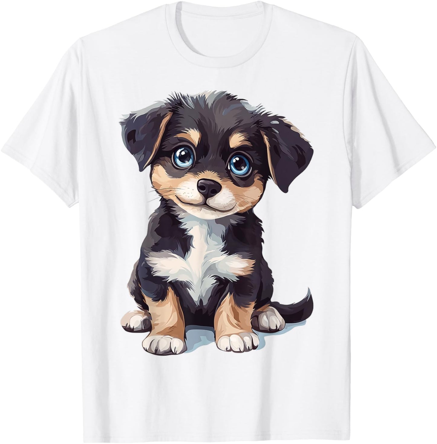 Puppy Dog Graphic Pet Art Blue Eyes Puppy T-Shirt