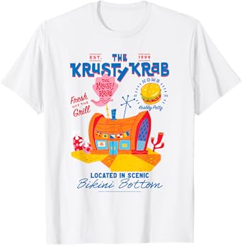 SpongeBob SquarePants Krusty Krab Cartoon Illustration T-Shirt
