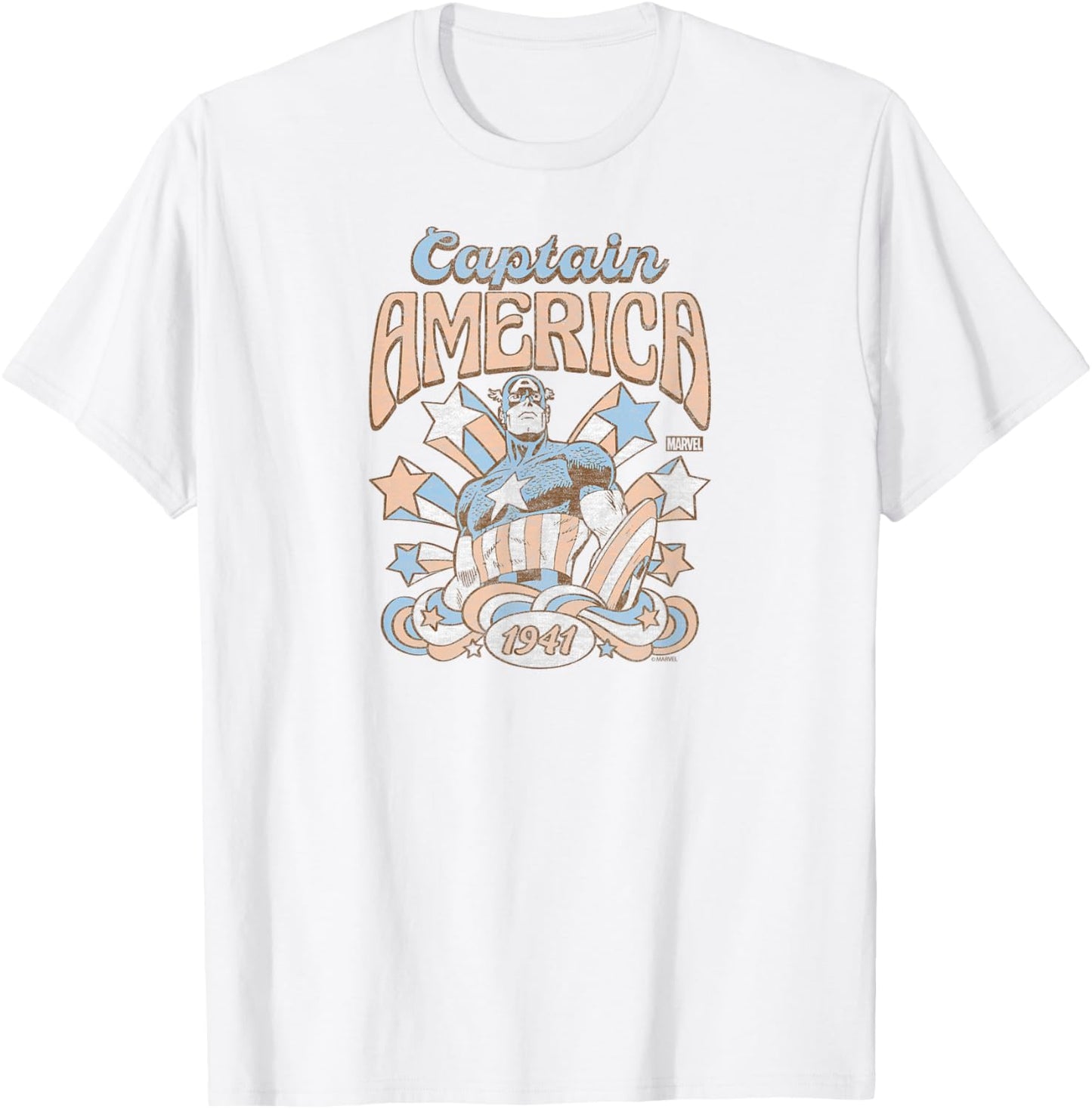 Captain America - Retro Feminine Inspired T-shirt