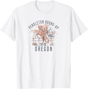 Pendleton Round-Up Oregon Rodeo Cowboy and Horse T-Shirt