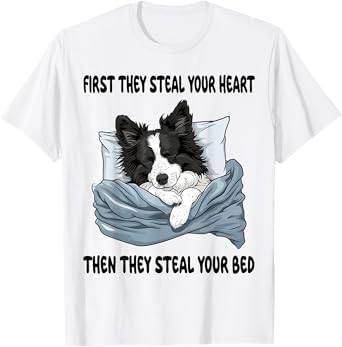 Border Collie Sleeping Pajamas Nightgown T-Shirt