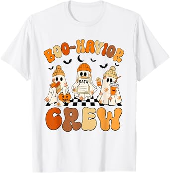 Retro Boo-Havior Crew Behavior Analyst Halloween ABA RBT T-Shirt