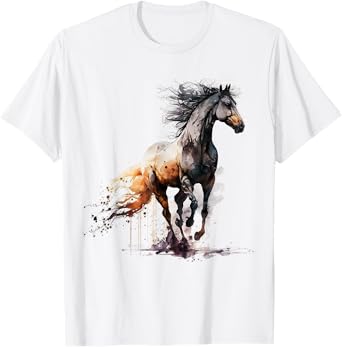 Horse art animal print horse motif horse T-Shirt