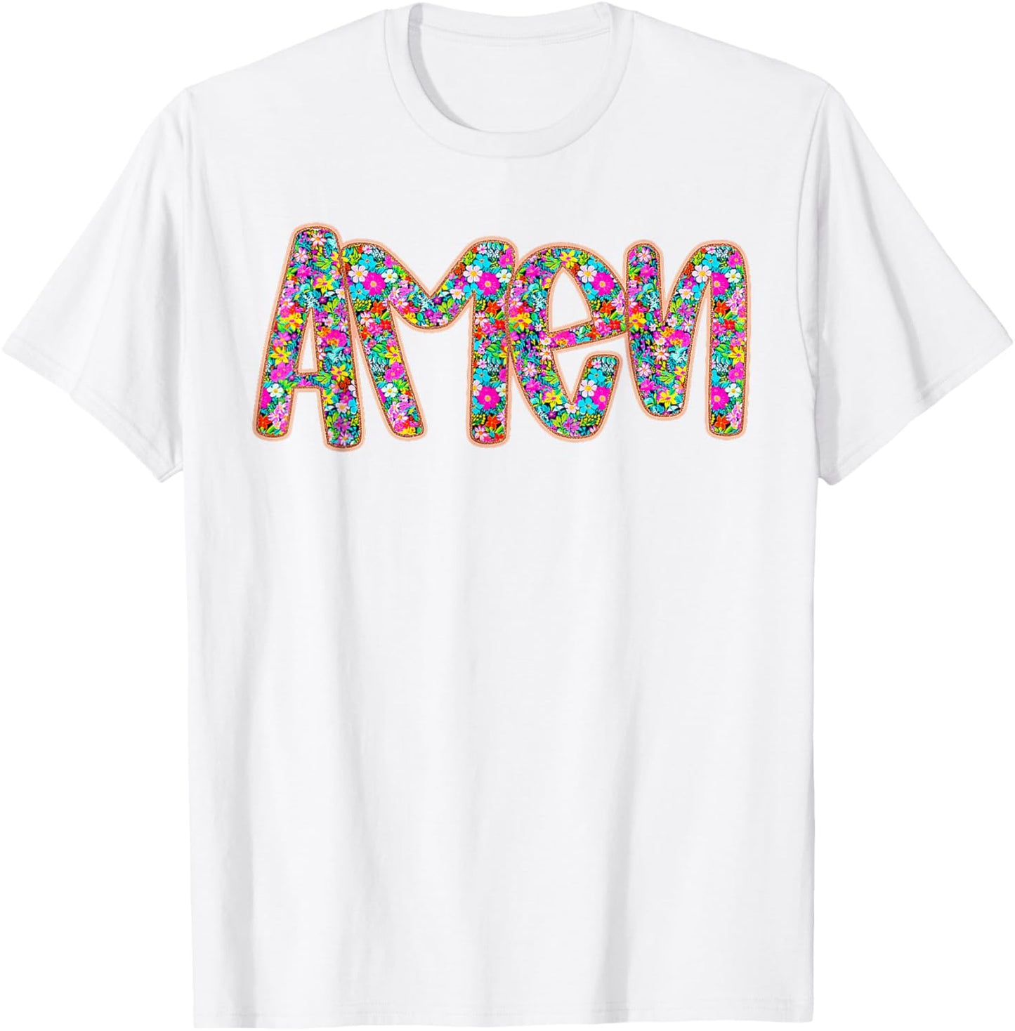 Retro Amen Floral Coquette Bow Jesus Girl Women Happy Easter T-Shirt