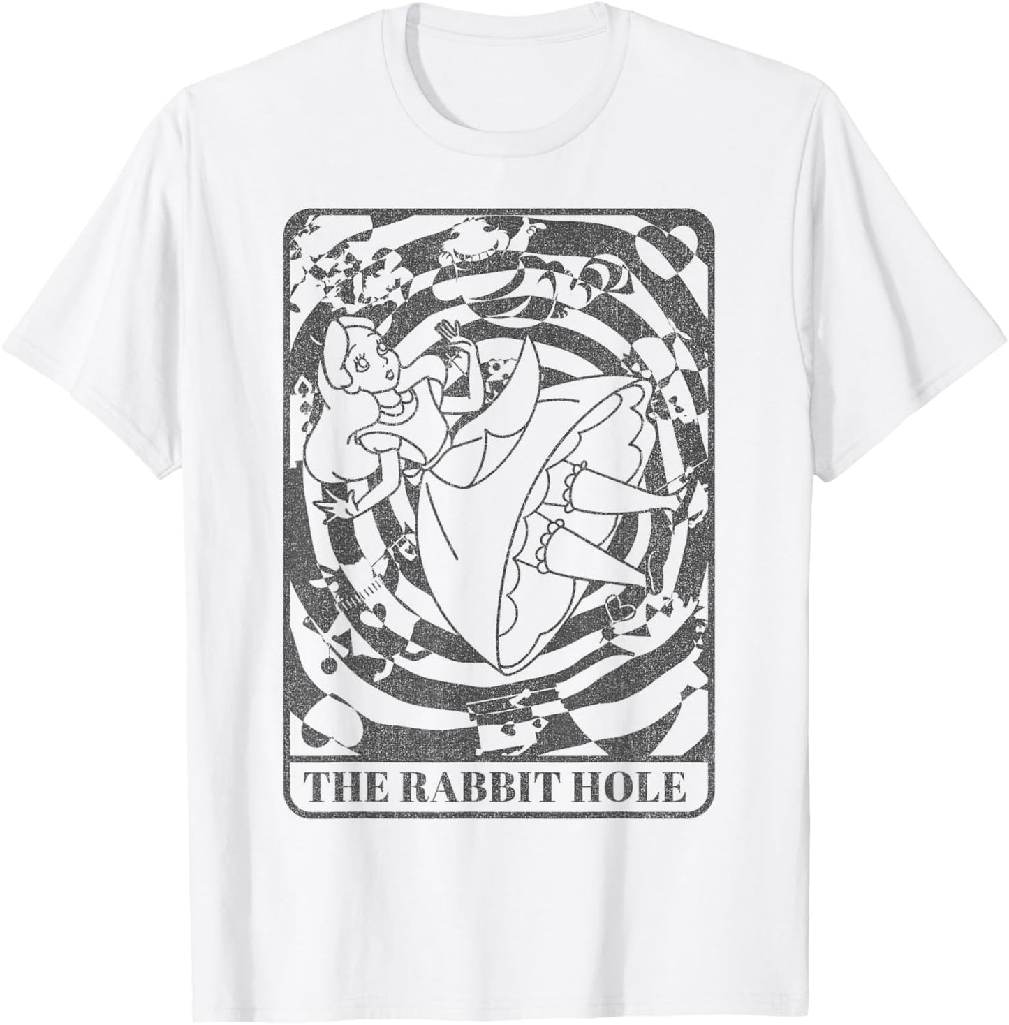 Disney Alice In Wonderland The Rabbit Hole Card T-Shirt