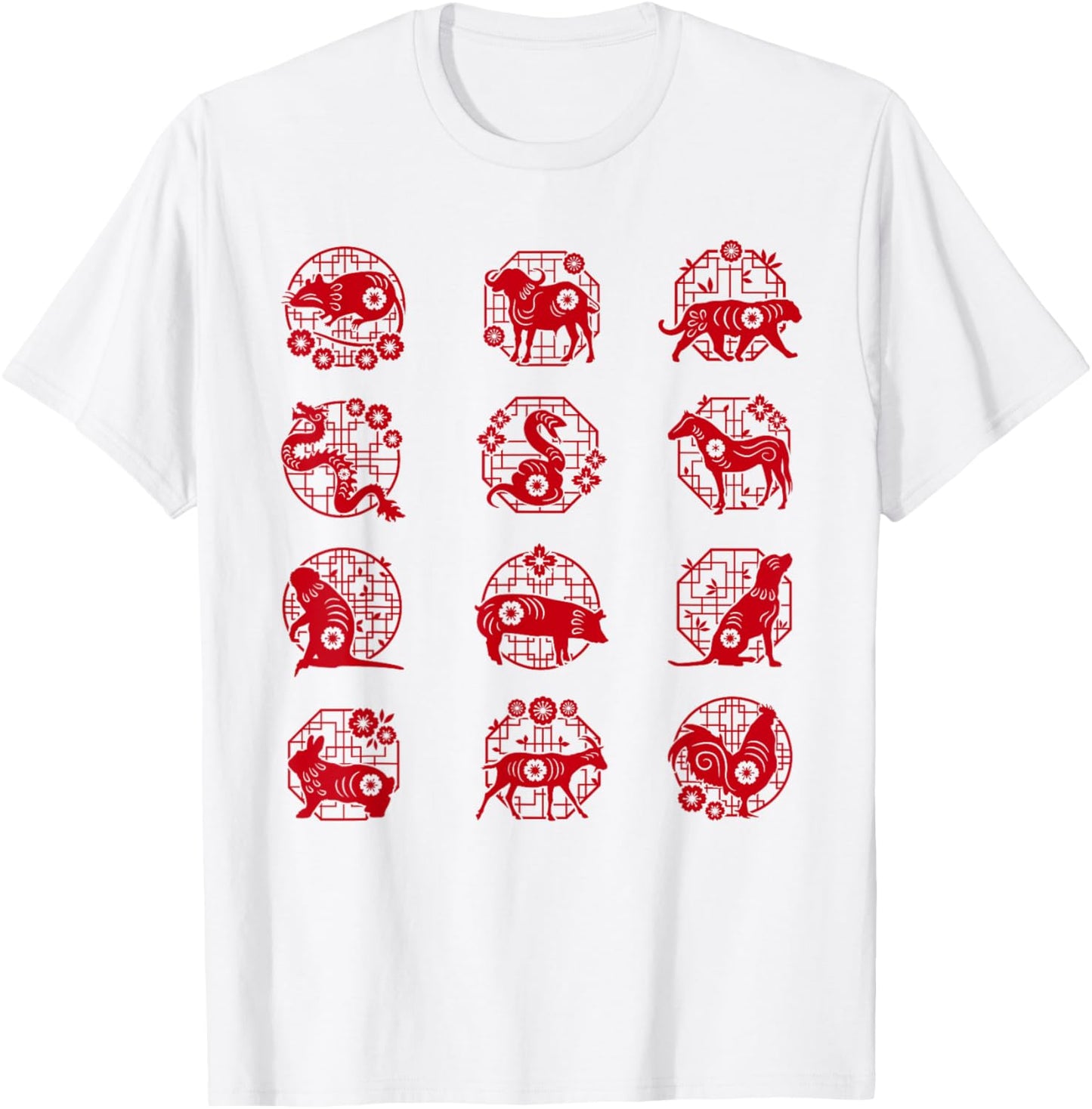 Chinese Zodiac Animal Signs Lunar Chinese New Year T-Shirt