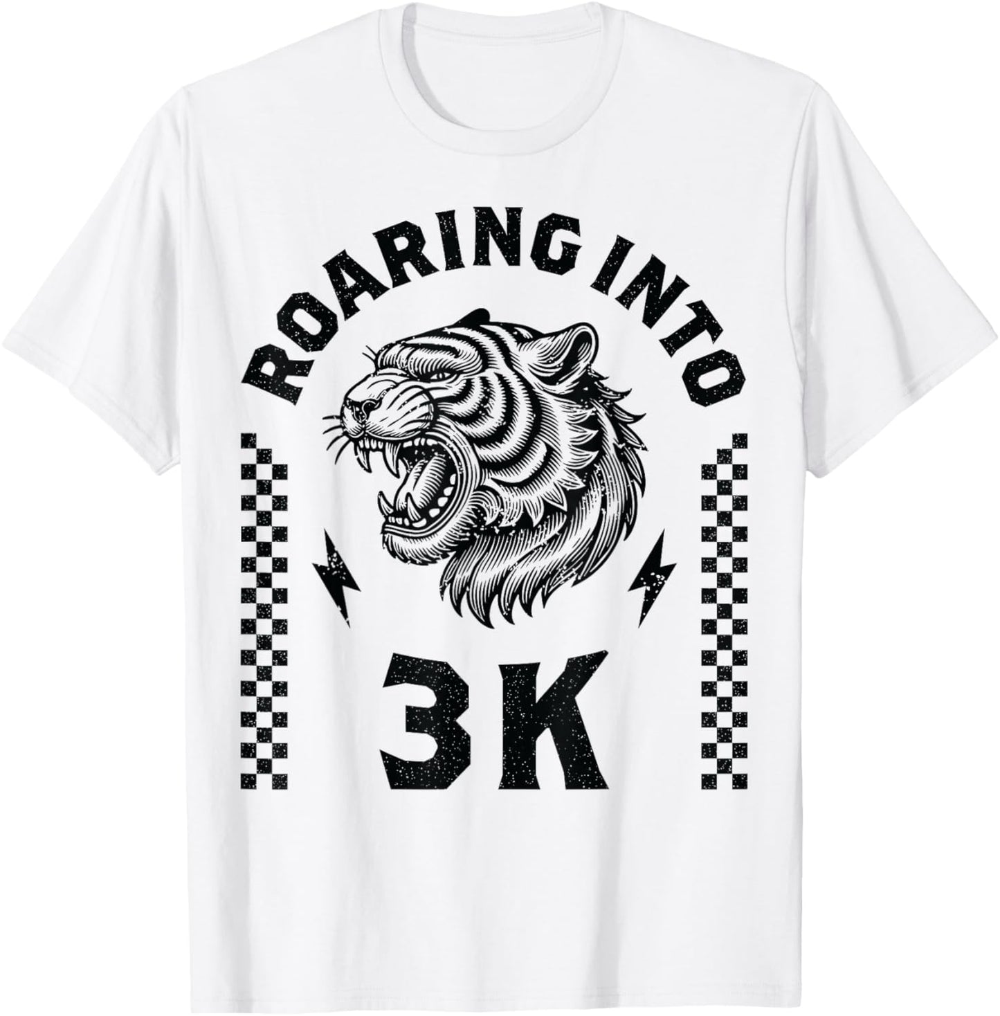 Roaring Into 3K Roaring Tiger Back to School Boy Girl Funny T-Shirt