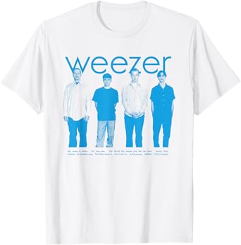 Weezer - Blue Album Anniversary Tracklist T-Shirt
