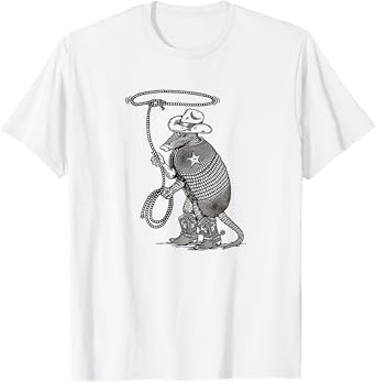 Vintage Cowboy Armadillo Western Funny Pet Desert T-Shirt