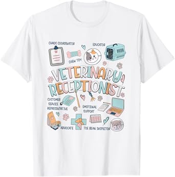 Veterinary Receptionist Pet Lover Future Vet Assistant T-Shirt