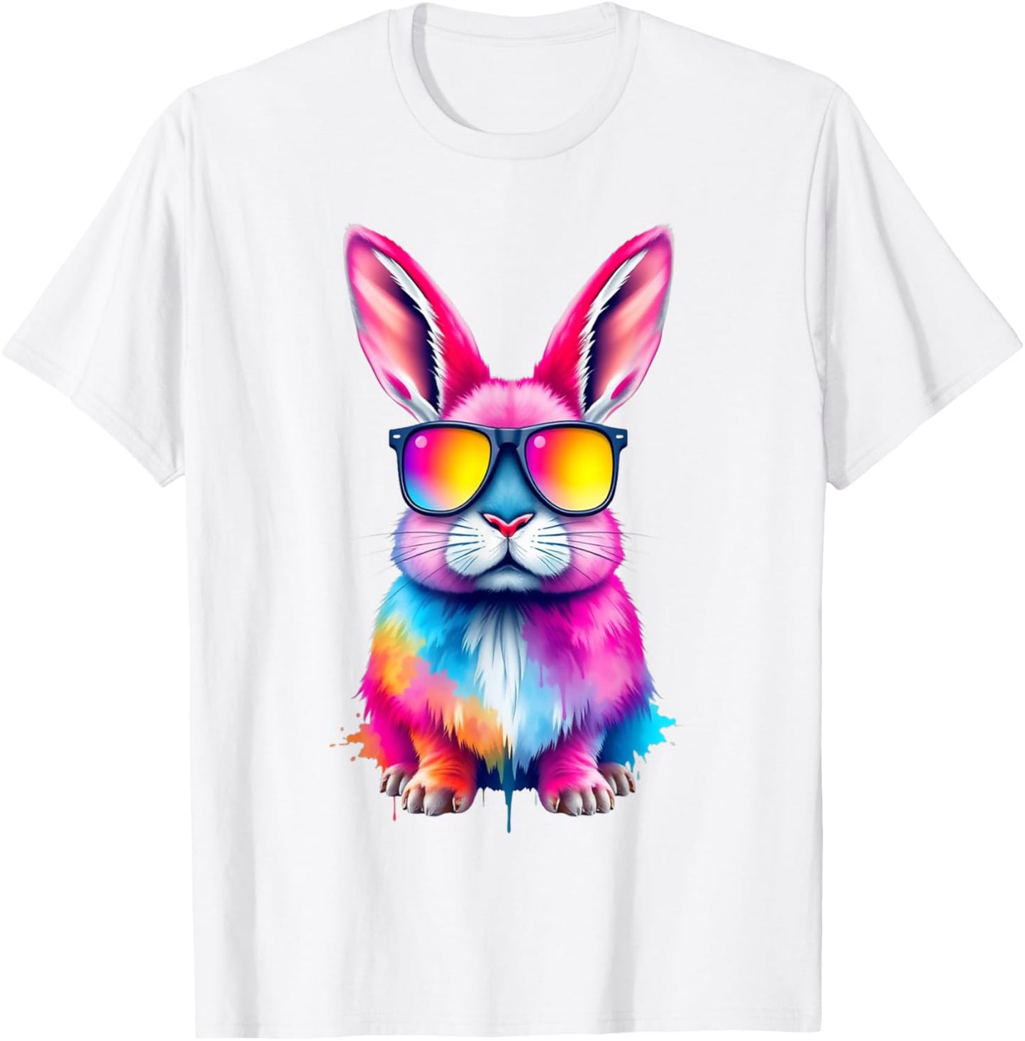 Bunny Face With Sunglasses Easter Day for Boys Men Kids T-Shirt