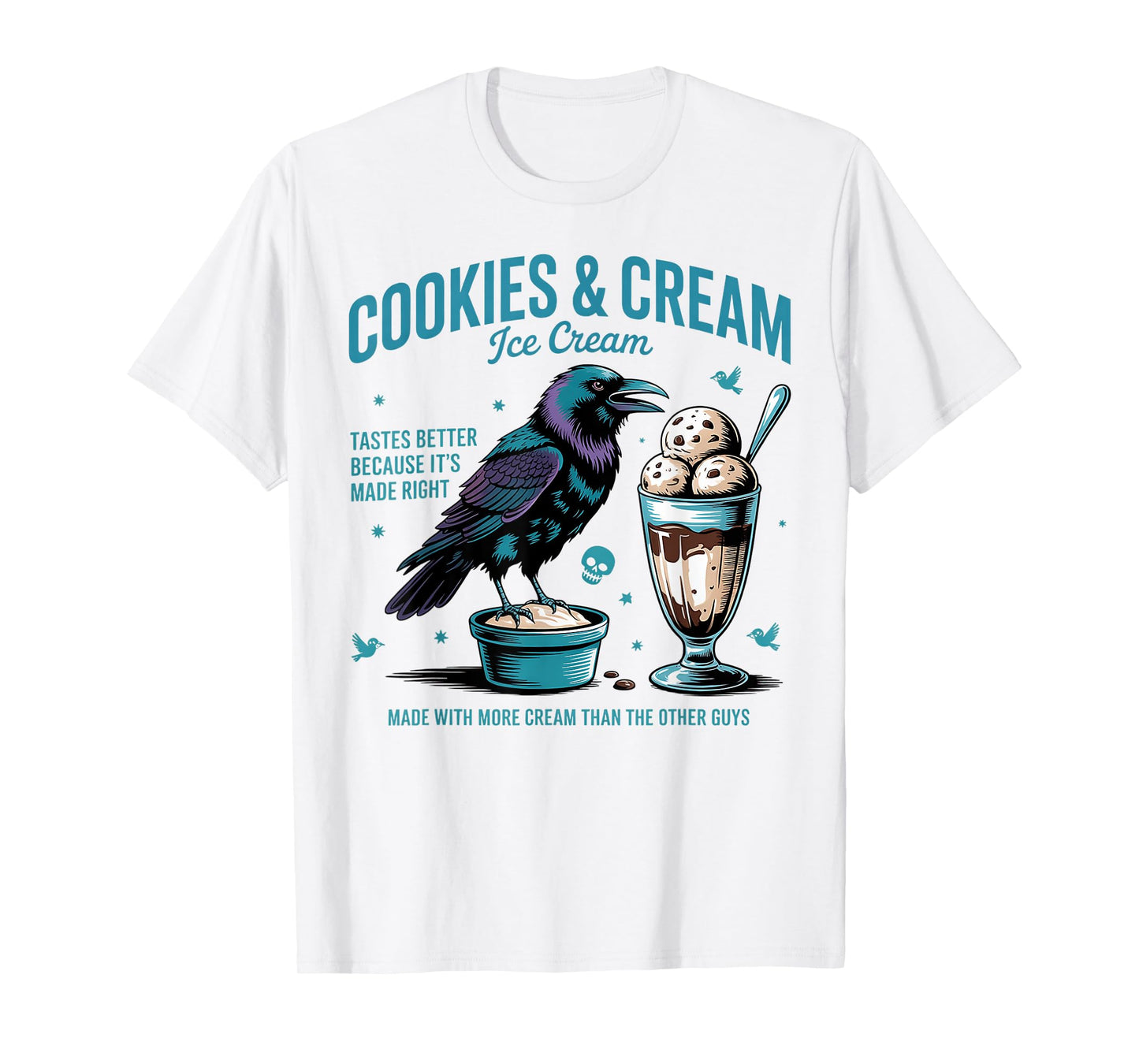 Cookie & Cream Ice Cream Tees, Butcher Blackbird T-Shirt