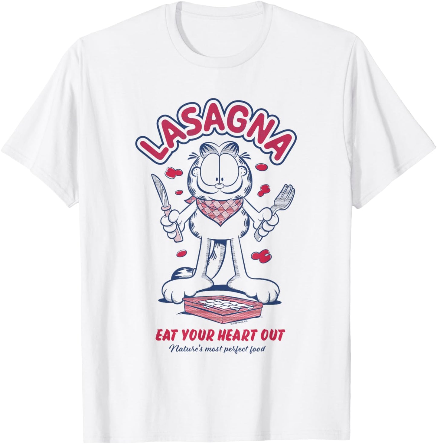 Garfield Lasagna Eat Your Heart Out Most Perfect Food Retro T-Shirt