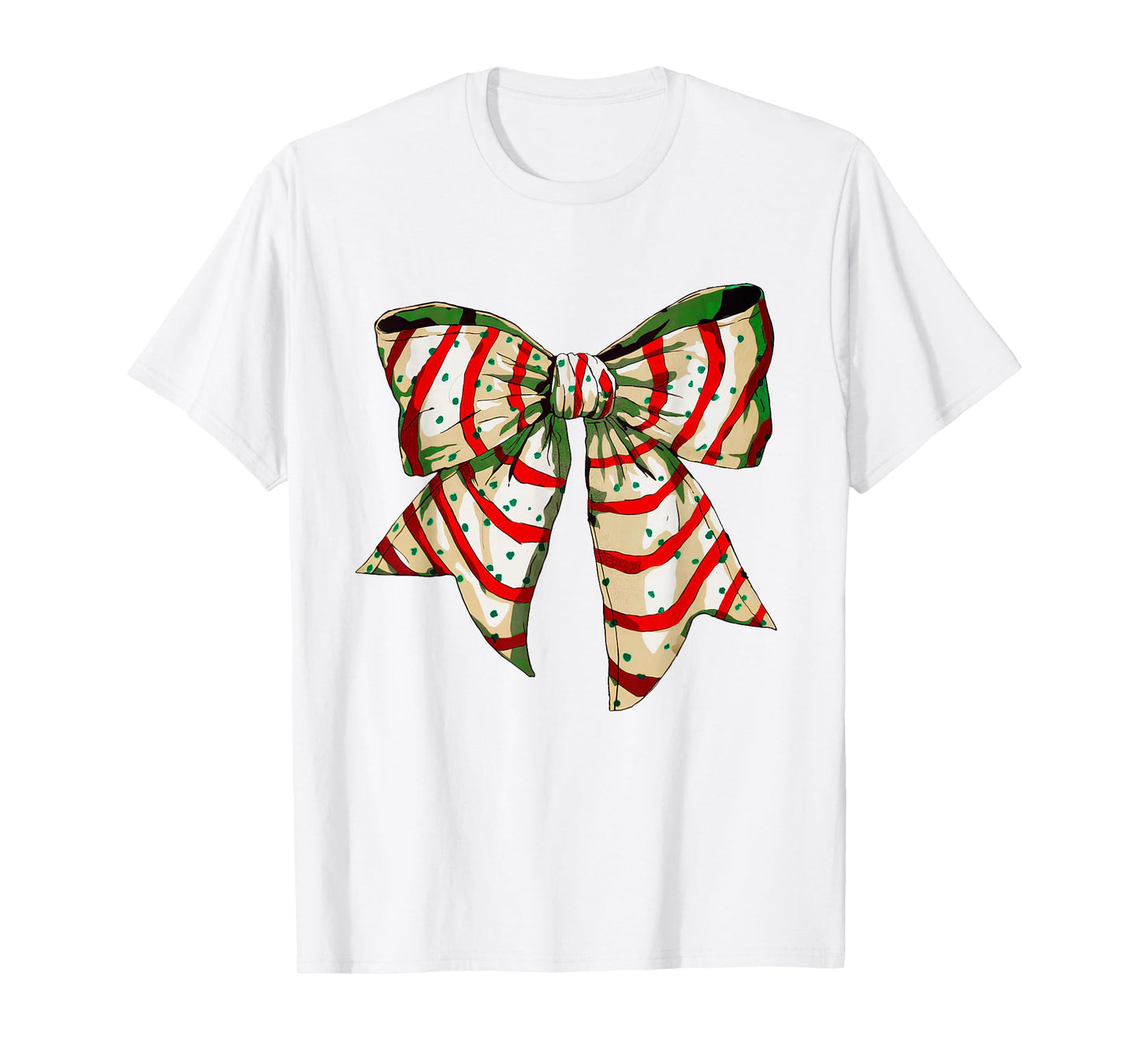 Funny Christmas Outfit for Men Women Kids Christmas Coquette Bow Tree Cakes Xmas Pajamas Women Girl T-Shirt