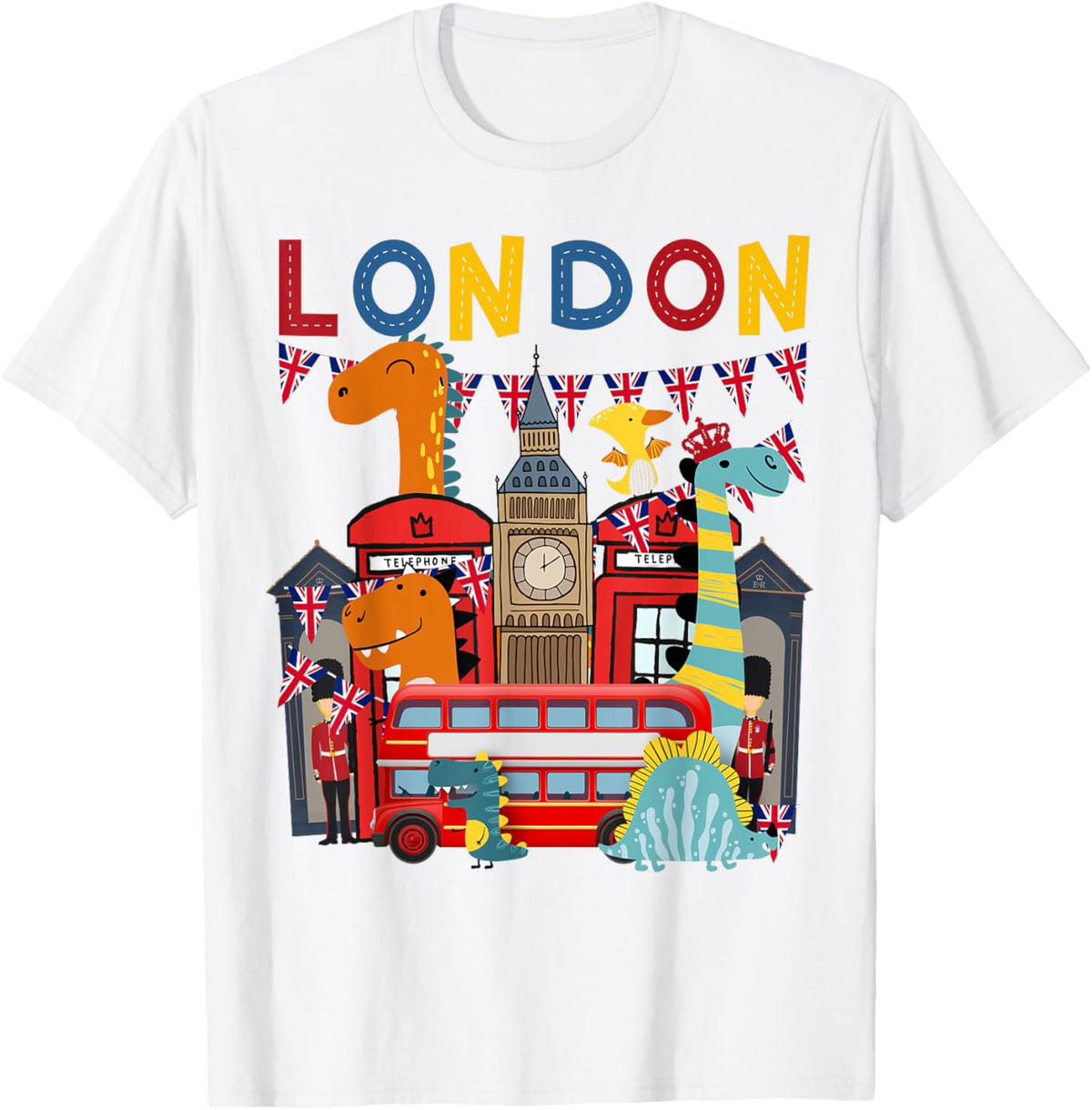 London Souvenirs Dinosaur Idea Kids & British Memorabilia T-Shirt