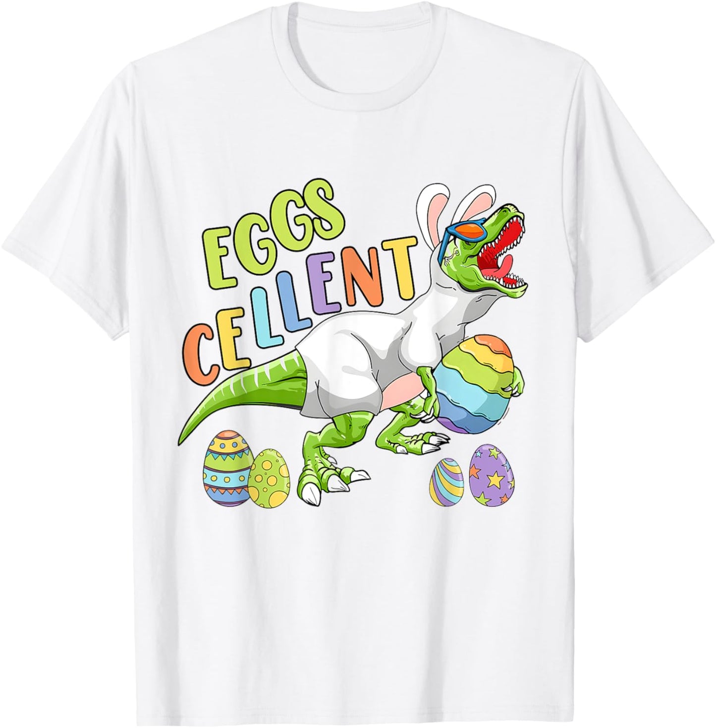 Easter Dinosaur Bunny T rex Boys Girls Kids Eggs Cellent T-Shirt