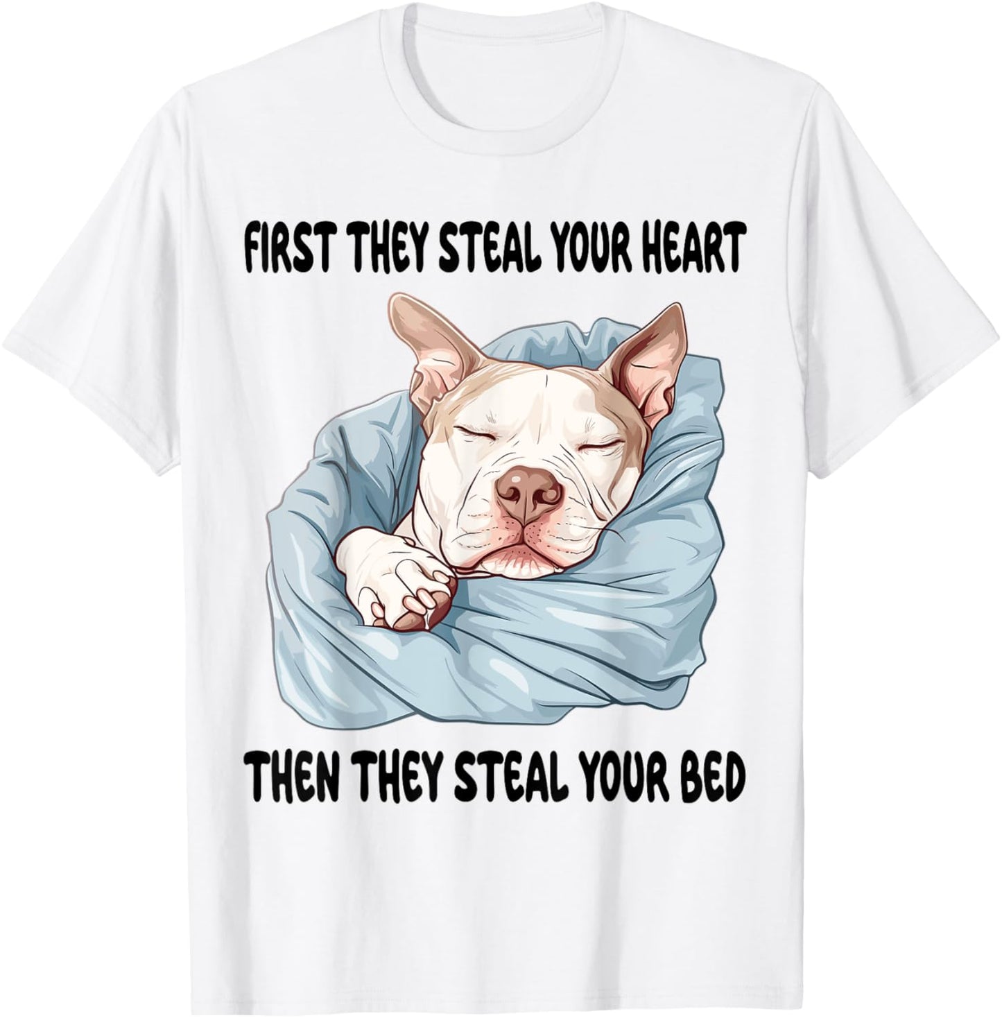 Pitbull Sleeping Pajamas Nightgown T-Shirt