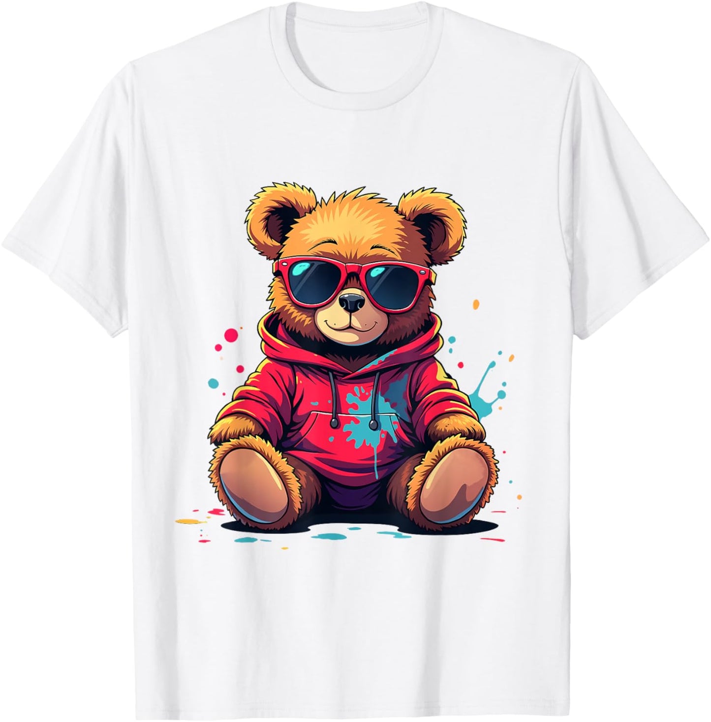 Colorful Teddy Watercolor Funny Tie Dye Bear T-Shirt