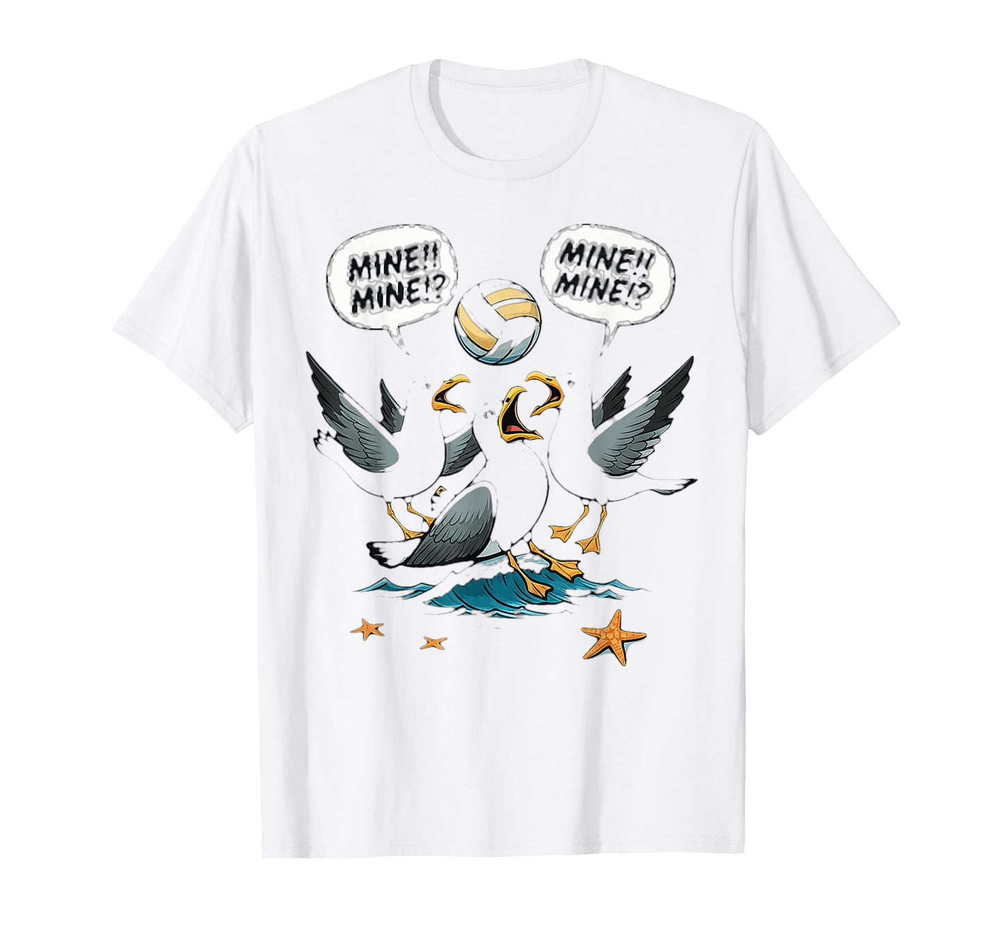 Funny Bird Playing Volleyball T-Shirt