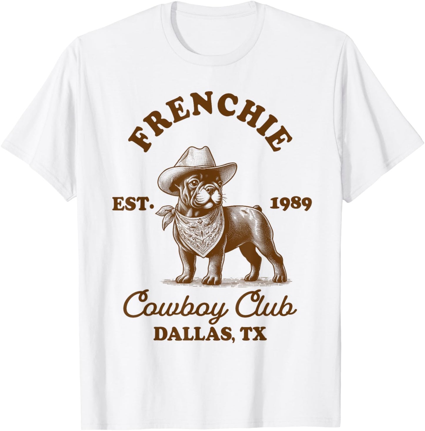 Frenchie Mom French Bulldog Mom Howdy Frenchie Cowboys Club T-Shirt