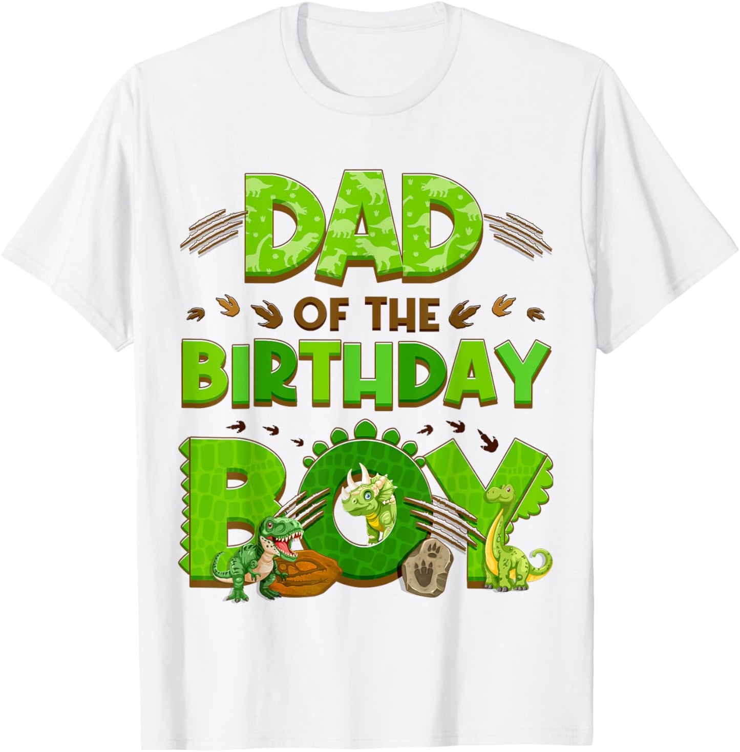 Dad And Mom Of The Birthday Dinosaur Family Matching Party T-Shirt