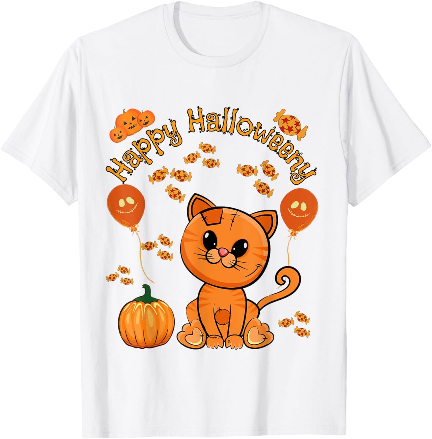 Happy Halloween -y Cute Boys and Girls Costume as a Cat T-Shirt