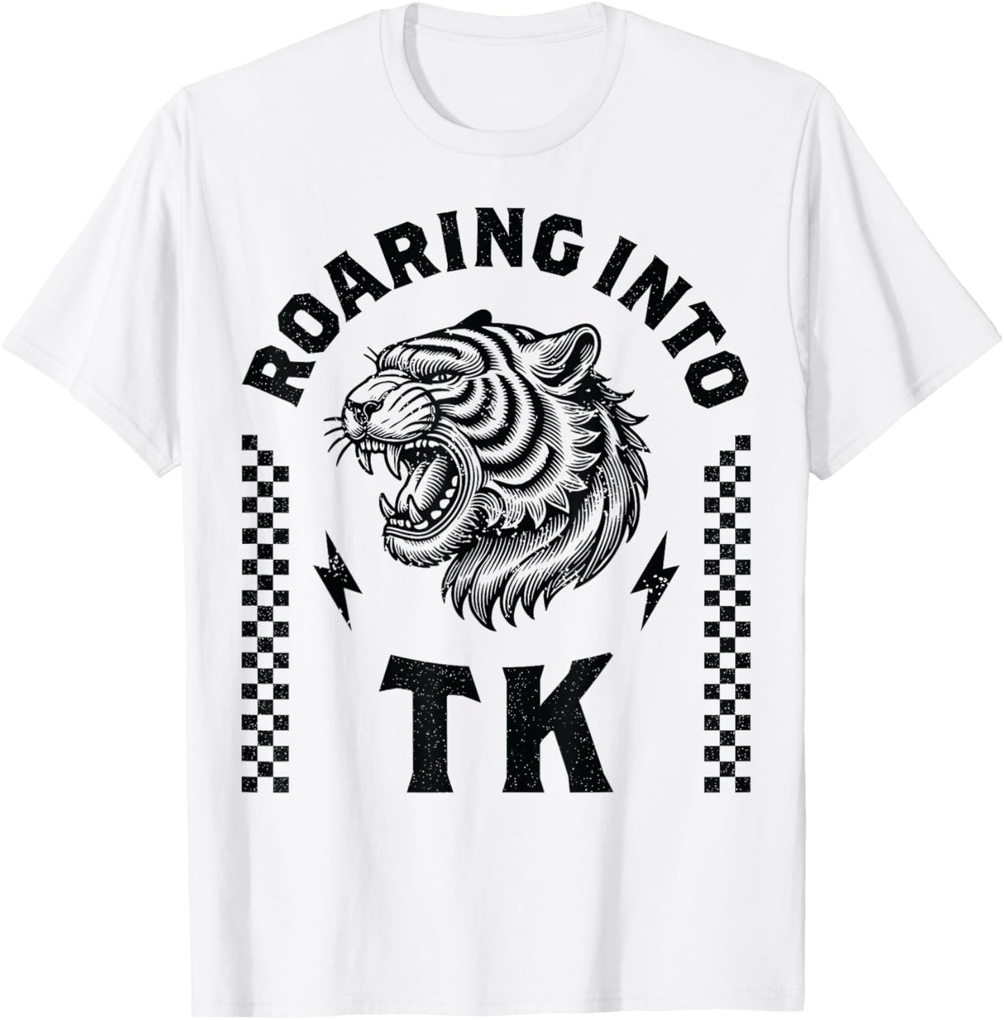 Roaring Into TK Roaring Tiger Back to School Boy Girl Funny T-Shirt