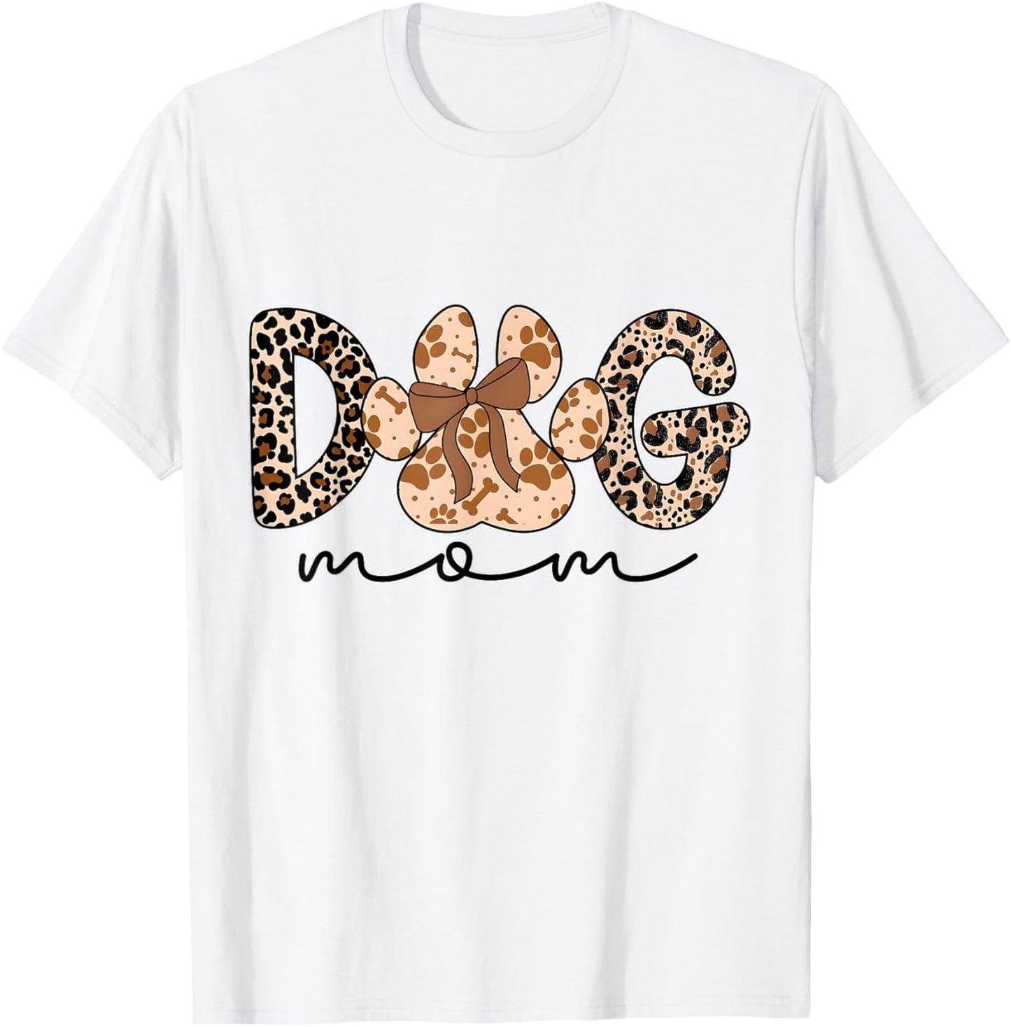 Dog Mom Mama Coquette Leopard T-Shirt