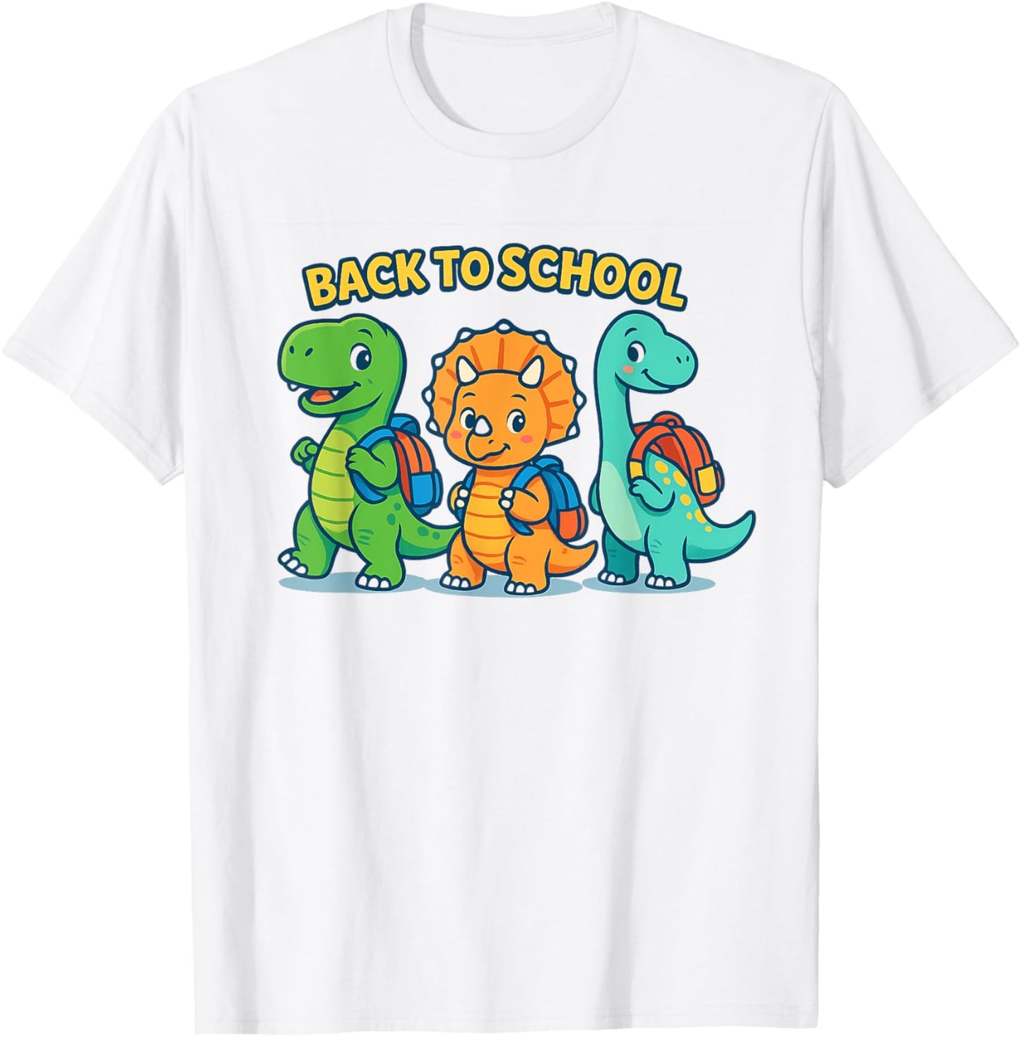 Back to School Dinosaur Funny Cartoon Kids Dino T-Shirt