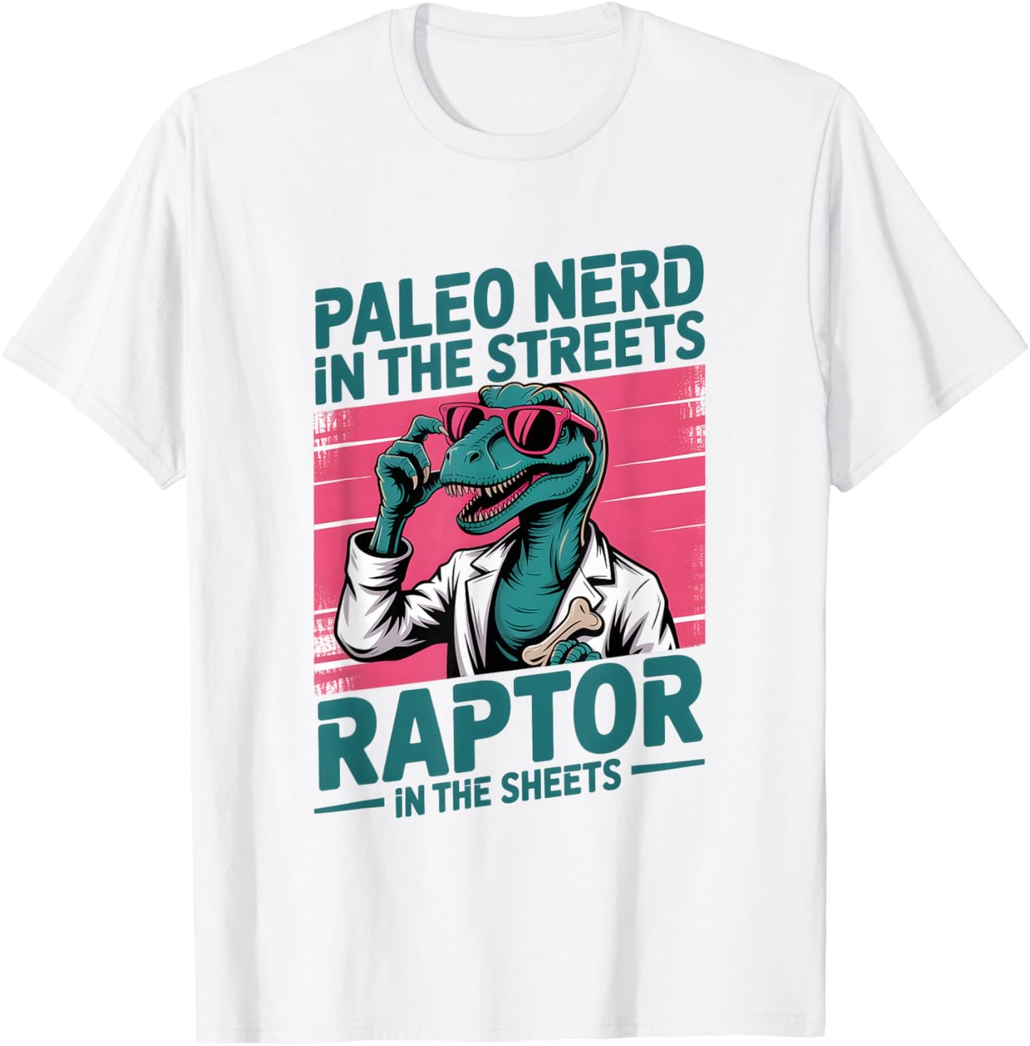 Paleo Nerd Retro Raptor Dino Pun Graphic for Science Lovers T-Shirt