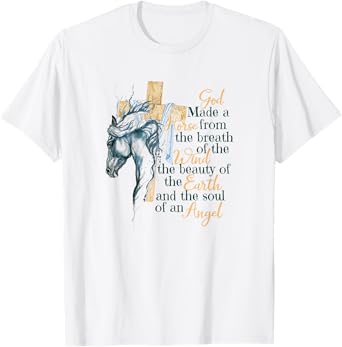 God Made Horse From The Breath Of The Wind Christian Faith T-Shirt