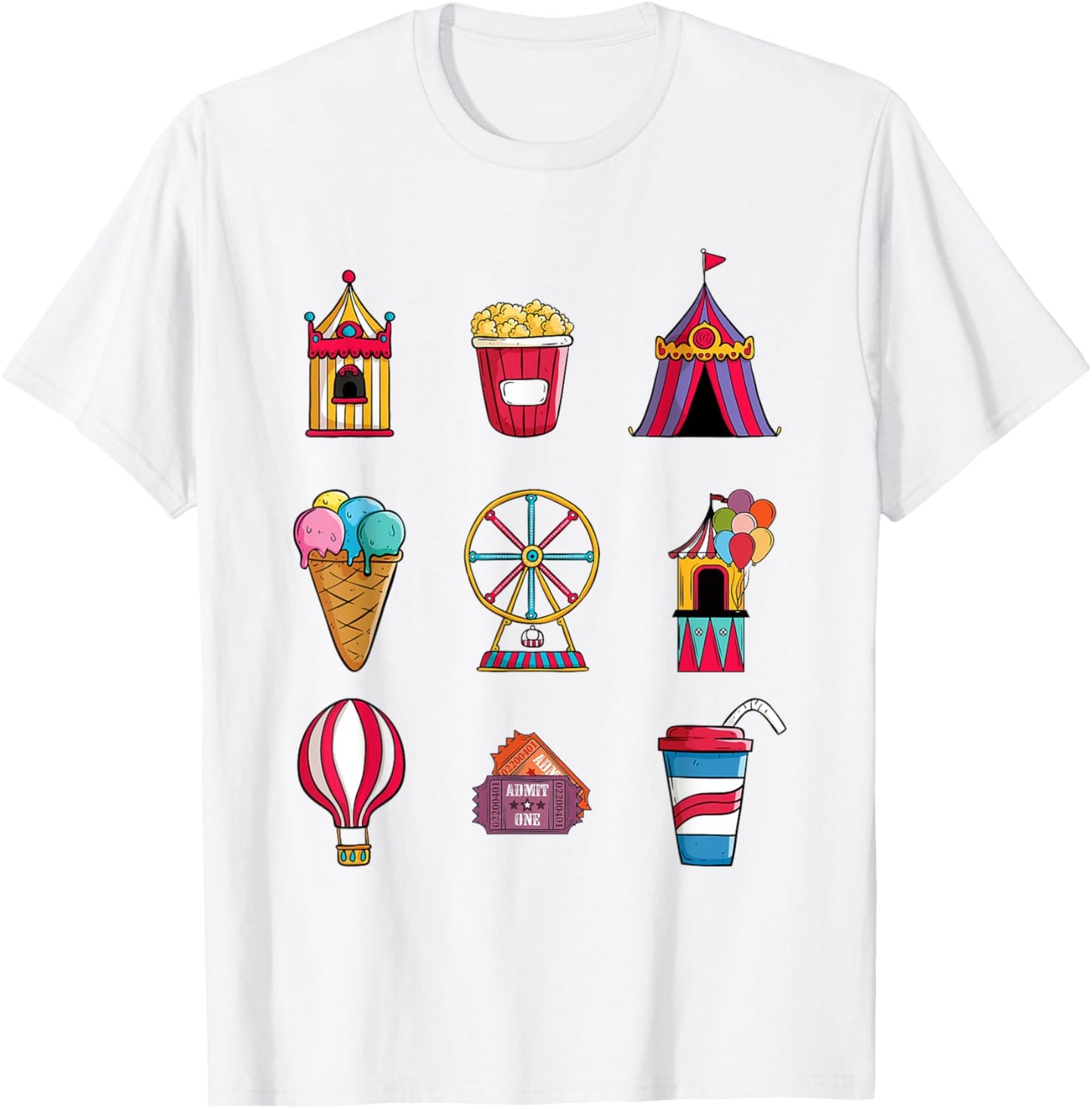 Funny State Fair With Ice Cream Ferris Wheel And Circus Tent T-Shirt